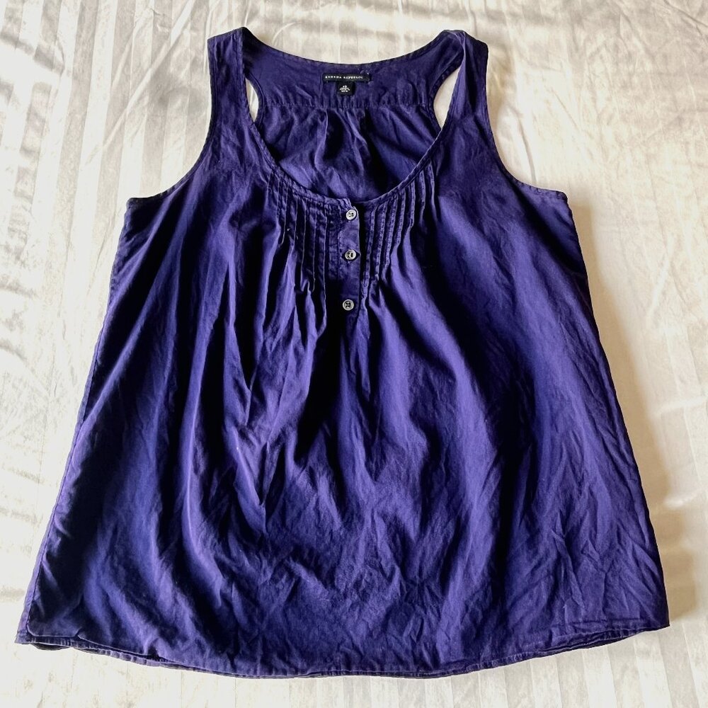 Banana Republic Sleeveless Tunic Blouse in Purple